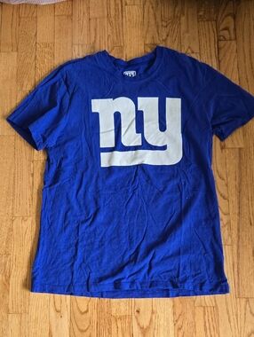 New York Giants Royal Blue 'ny' Logo Tee Size Large